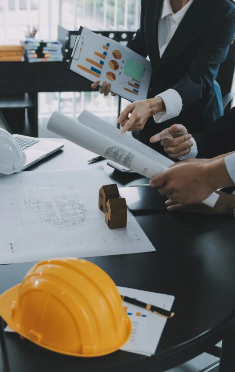 construction-structure-concept-engineer-architect-meeting-project-working-with-partner-engineering-tools-model-building-blueprint-working-site-contract-both-companies construction-structure-concept-engineer-architect-meeting-project-working-with-partner-engineering-tools-model-building-blueprint-working-site-contract-both-companies